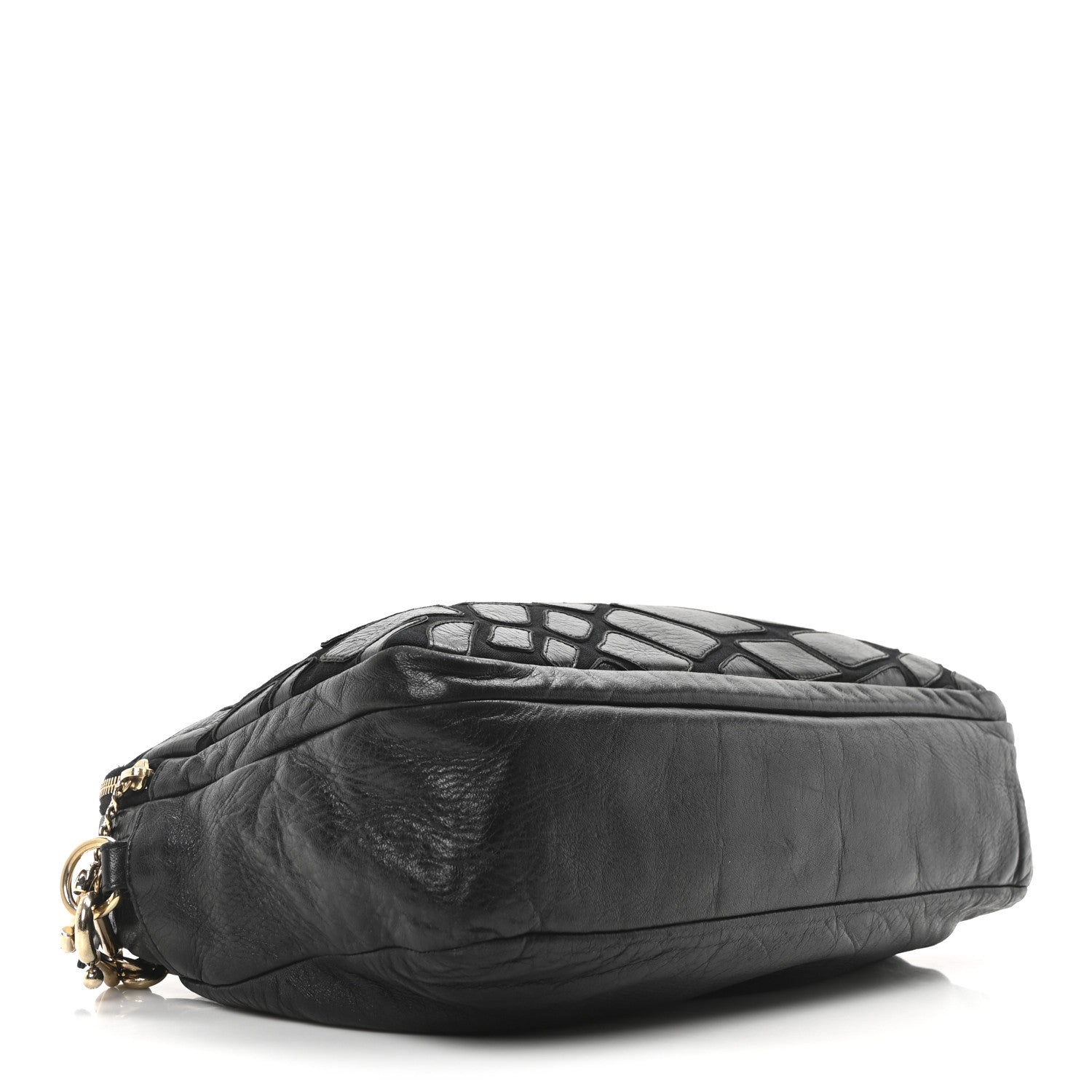 Lambskin Jersey Scales Camera Case Black