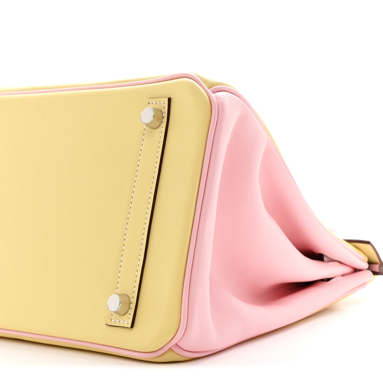 Swift Horseshoe Bi-Color Birkin 30 Jaune Poussin Rose Sakura
