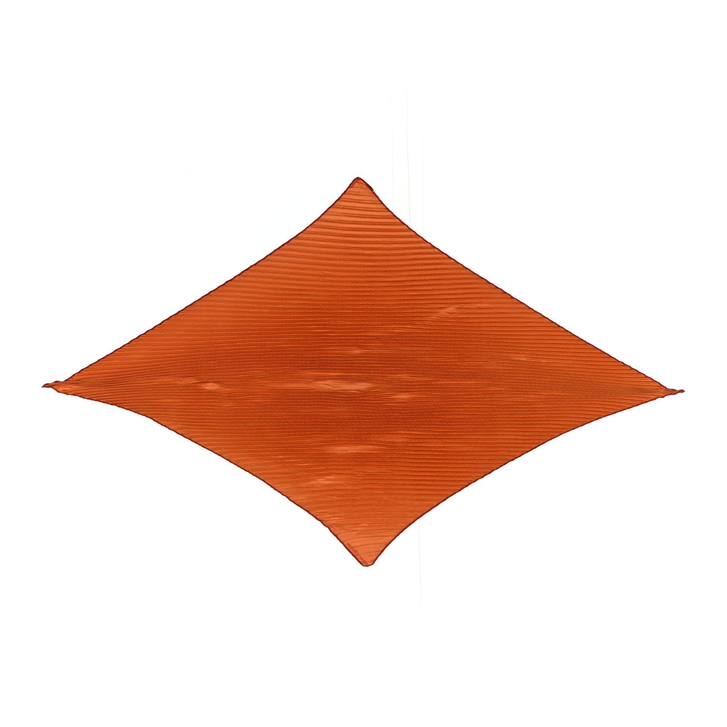 Silk Plisse Scarf Orange Multicolor