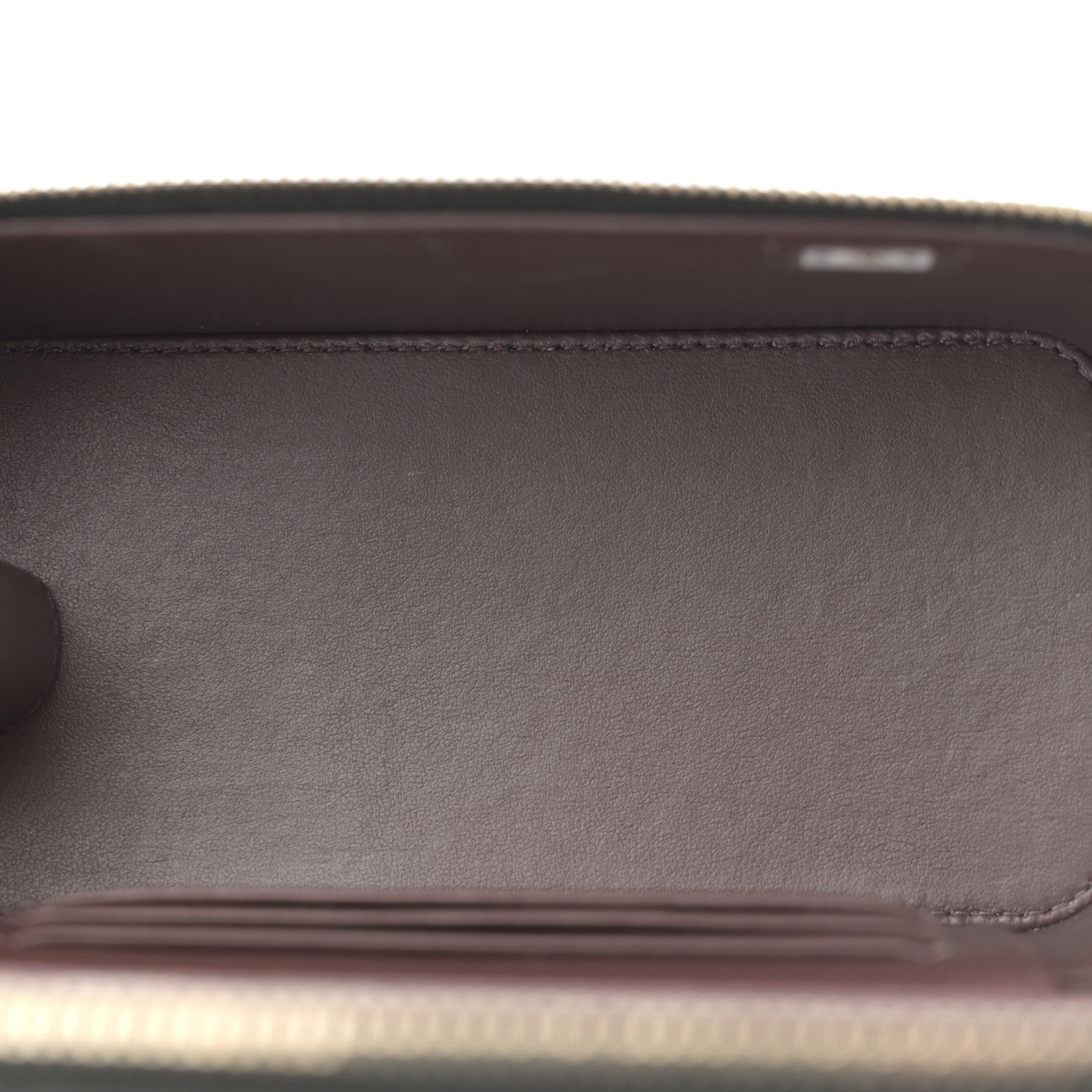 Caviar Quilted Small Vanity Case With Chain Black