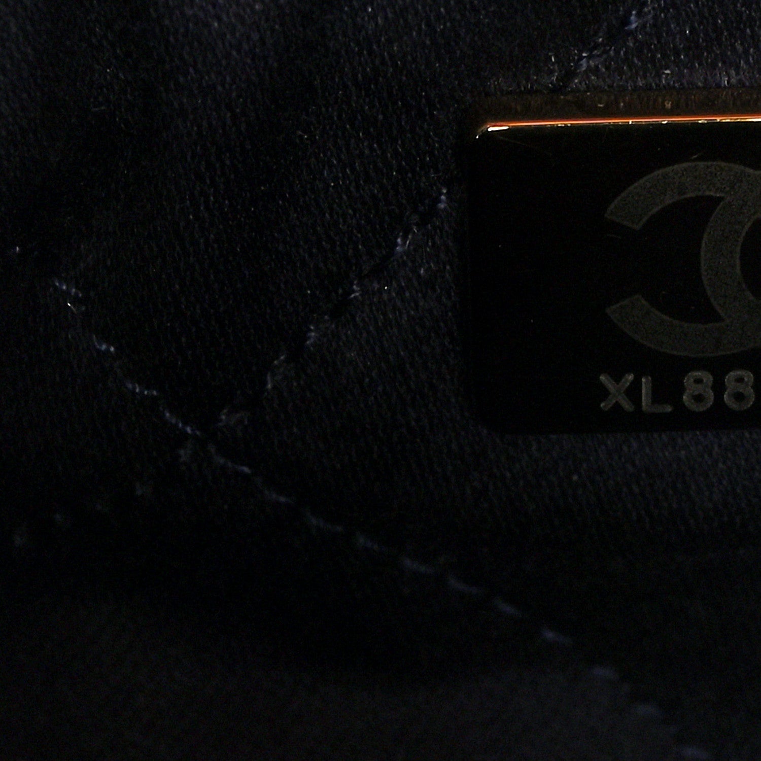 Shiny Calfskin Quilted Mini Chanel 22 Navy Blue