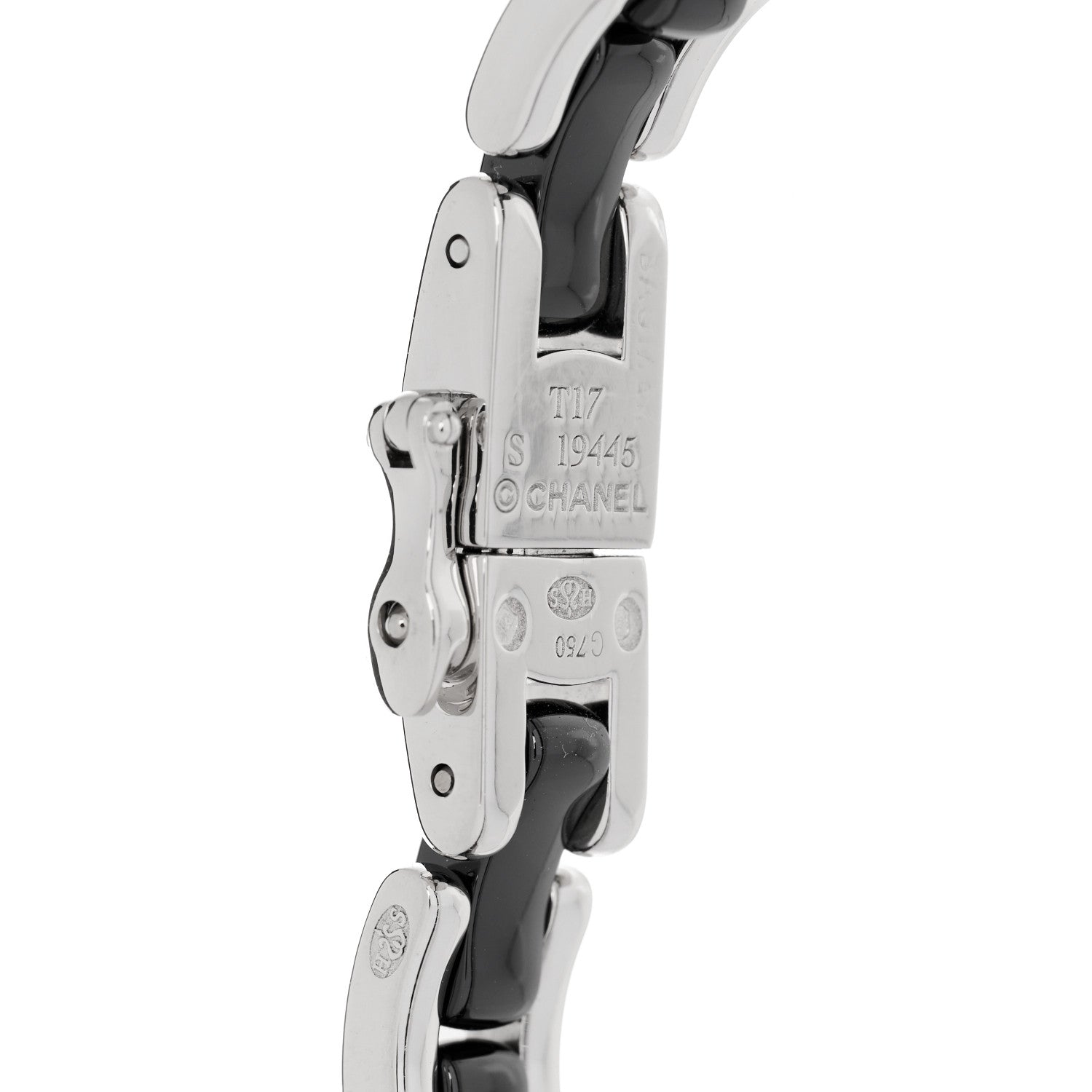 18K White Gold Diamond Ceramic Ultra Bracelet Black