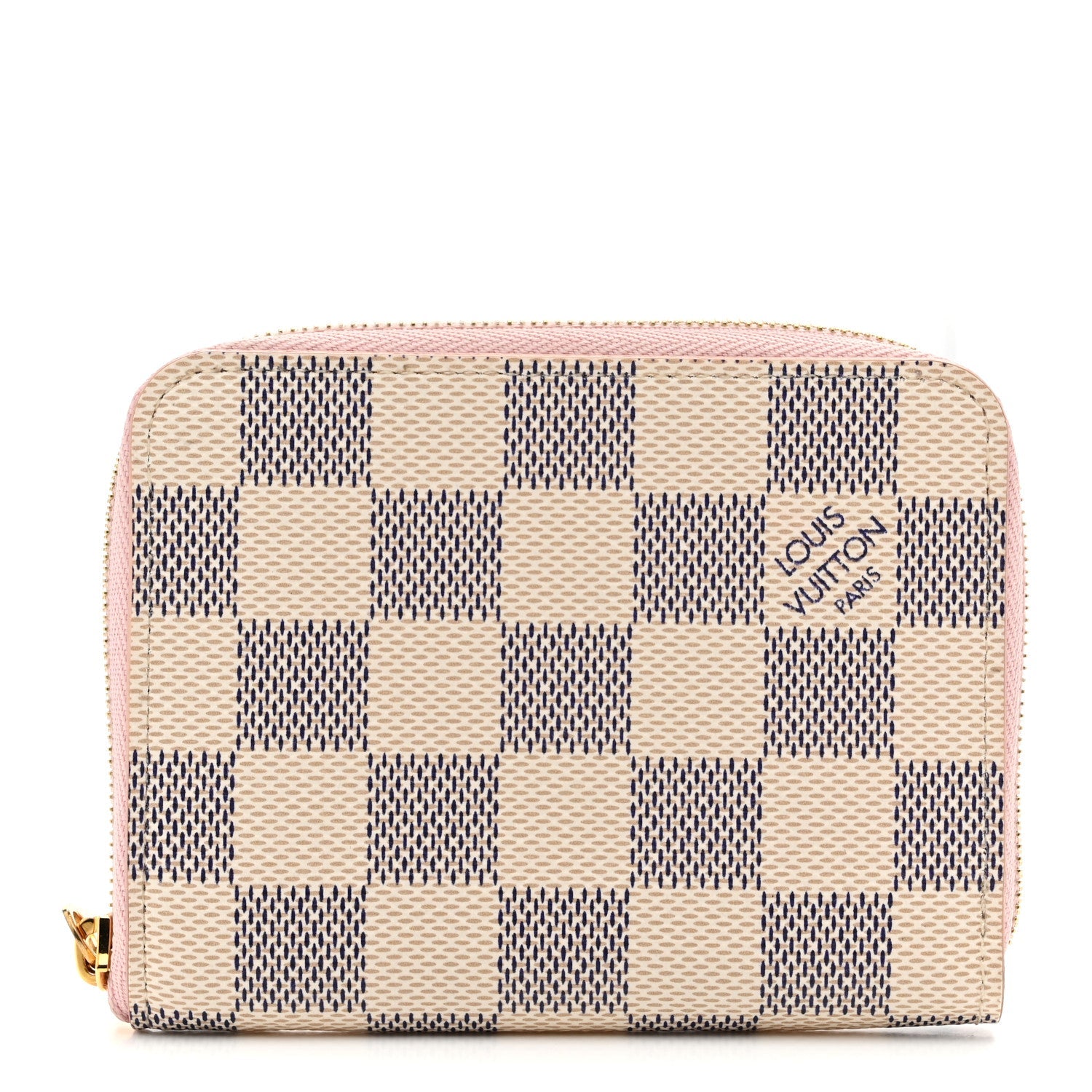 Damier Azur Zippy Coin Purse Rose Ballerine