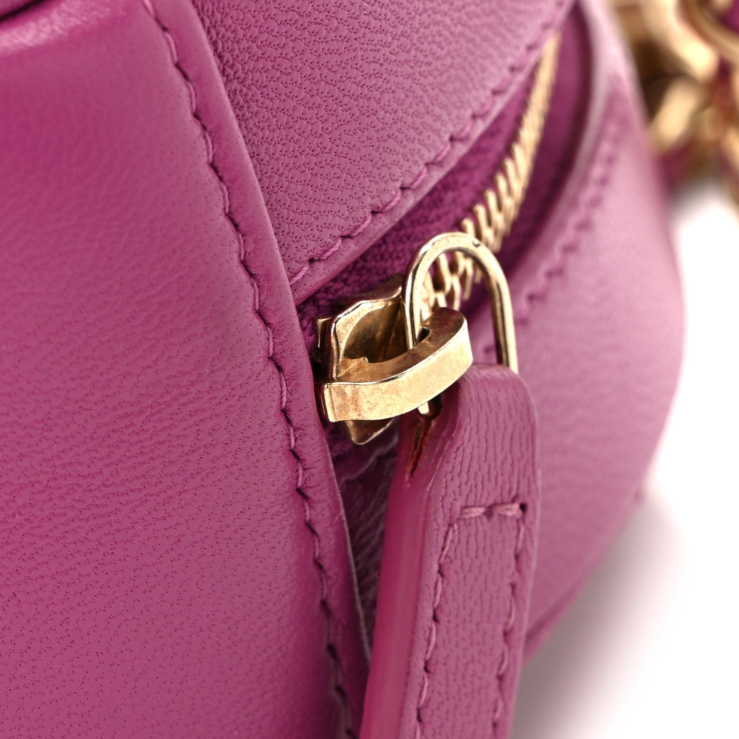 Lambskin Quilted Round Pearl Crush Clutch With Chain Purple