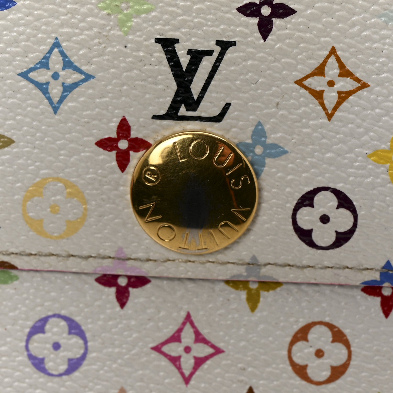 Monogram Multicolor Sarah Wallet White Litchi