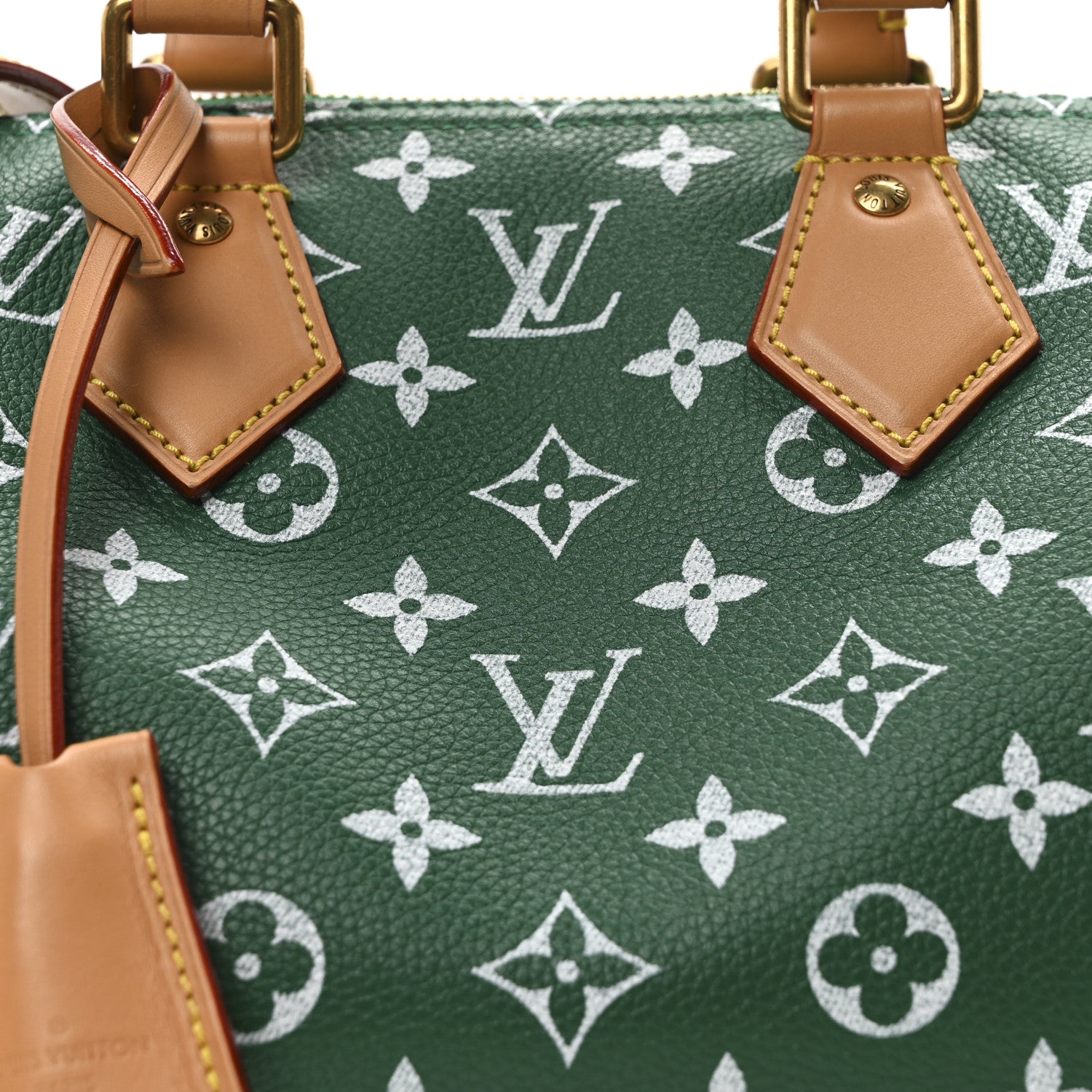 Calfskin Monogram Speedy P9 Bandouliere 25 Green