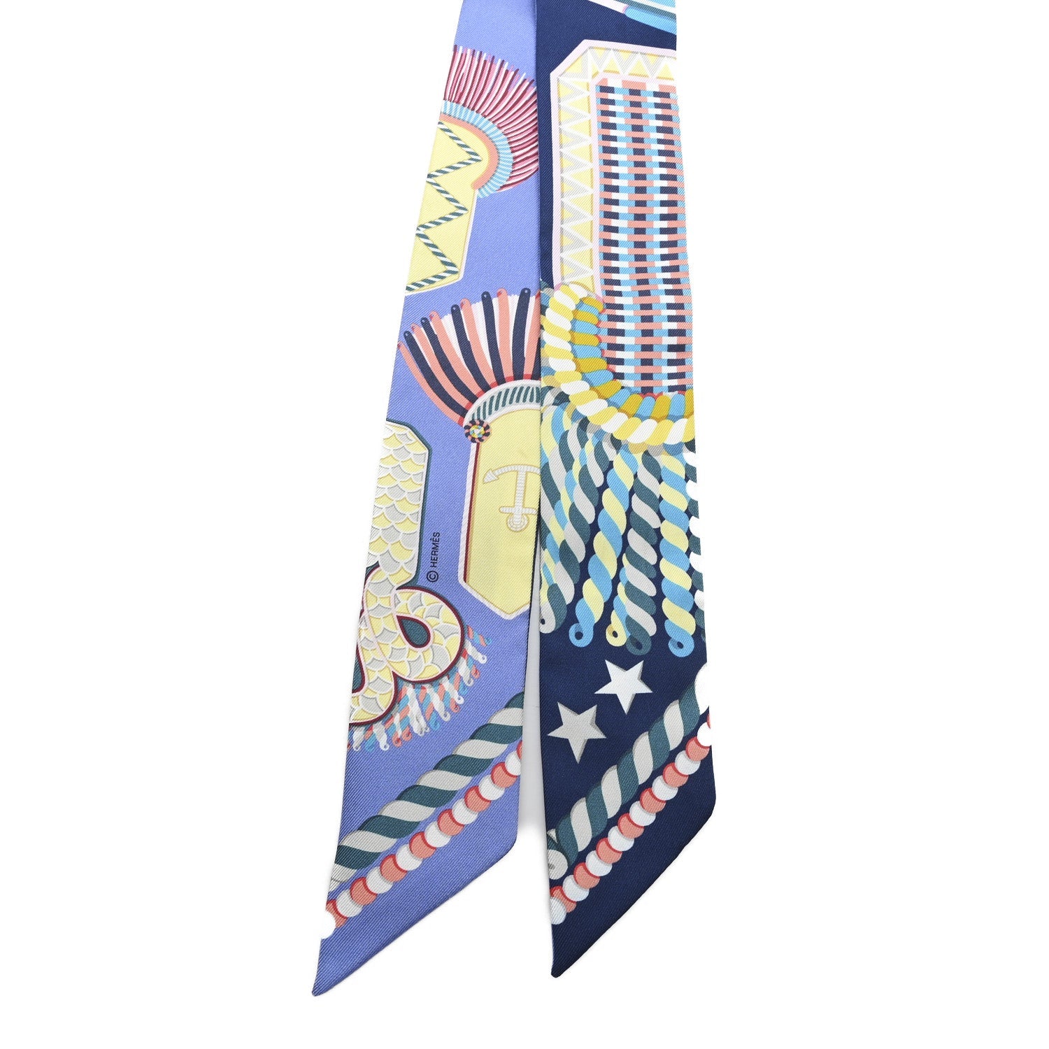 Silk Epaulettes De Gala Twilly Blue Multicolor