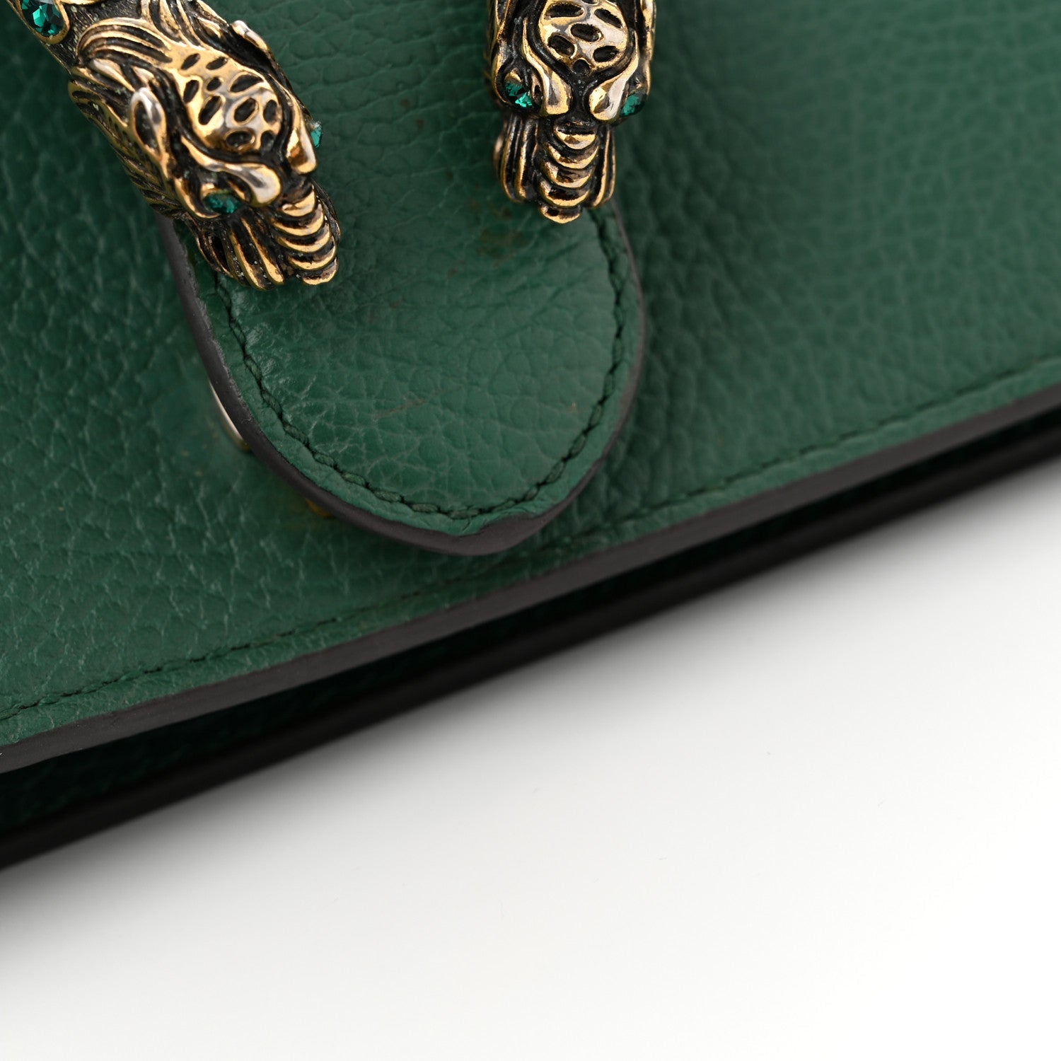 Pebbled Calfskin Small Dionysus Shoulder Bag Emerald