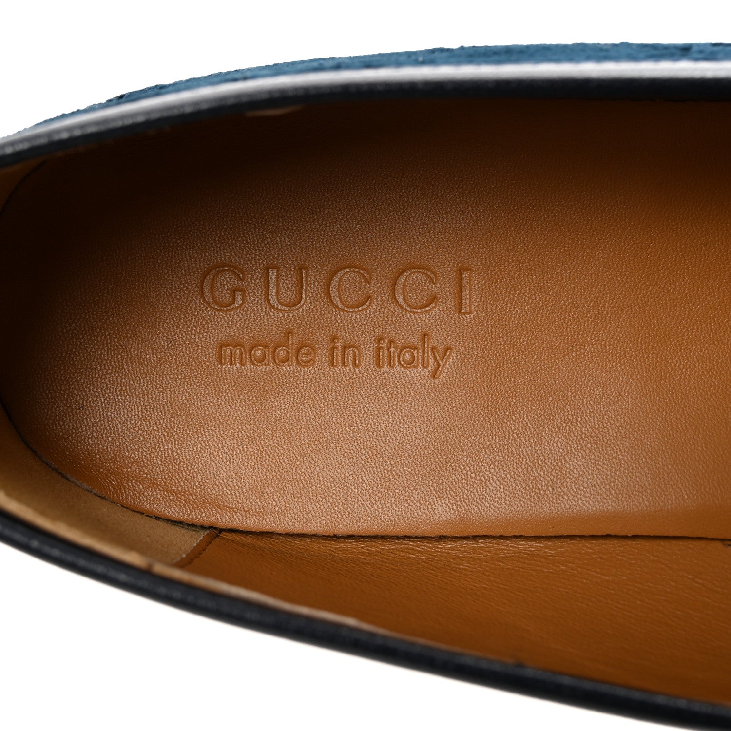 Velvet GG Monogram Horsebit Mens Jordaan Loafers 9 Blue Beige