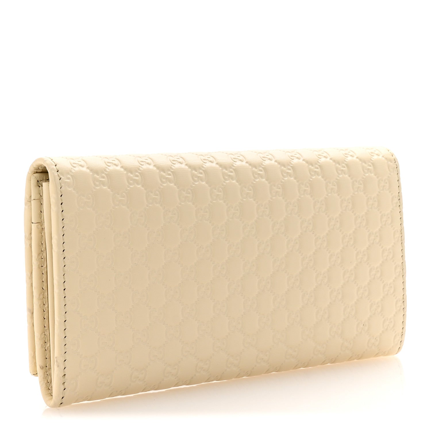 Soft Microguccissima Continental Wallet White