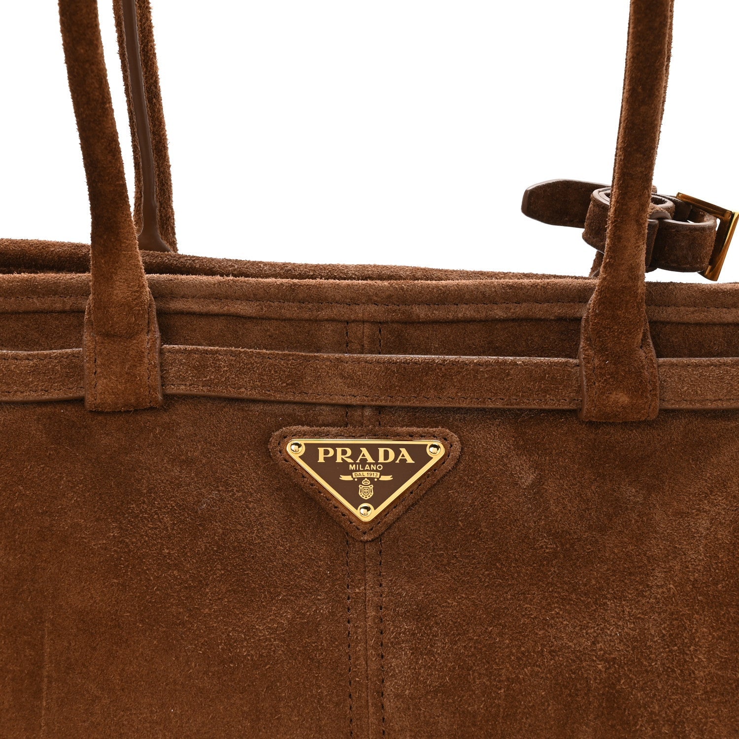 Suede Triangle Medium Bonnie Shoulder Bag Cacao