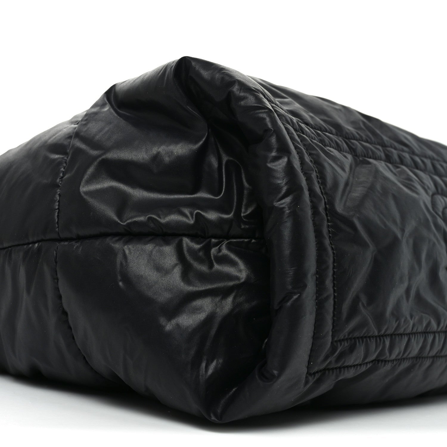 Lambskin Quilted Medium Coco Cocoon Reversible Tote Black