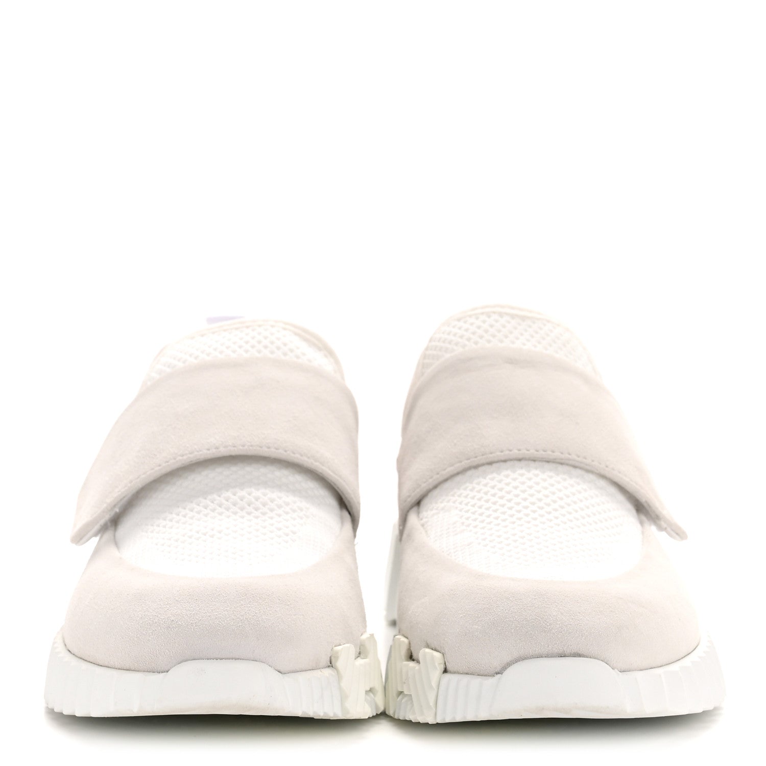 Suede Goatskin Mesh Fabric H Sneakers 38 White
