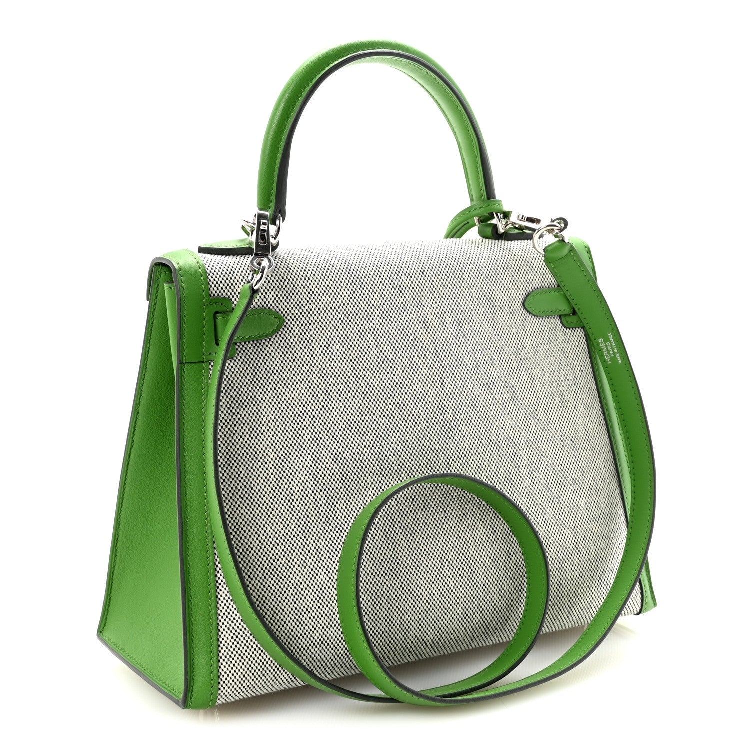 Toile H Swift Kelly Sellier 25 Ecru Vert Yucca