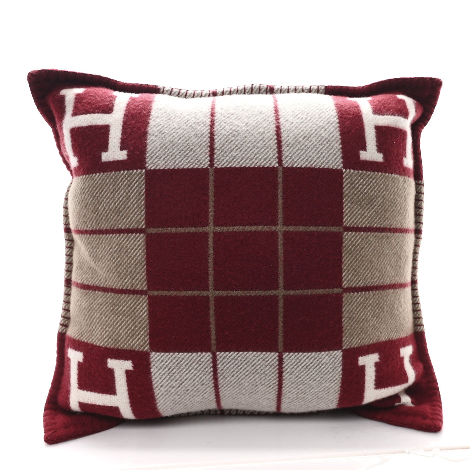 Wool Cashmere Avalon III Pillow PM Ecru Rouge