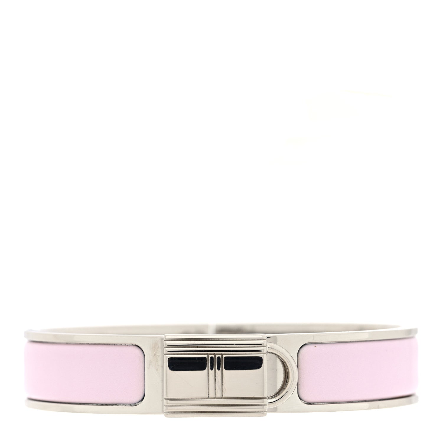 Enamel Narrow Clic Cadenas Bracelet PM Rose Dragee