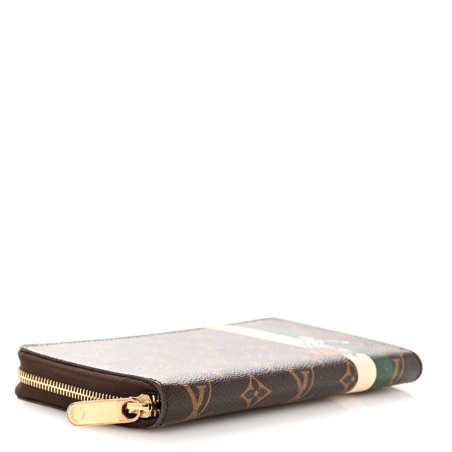 Monogram Groom Zippy Organizer Wallet Green