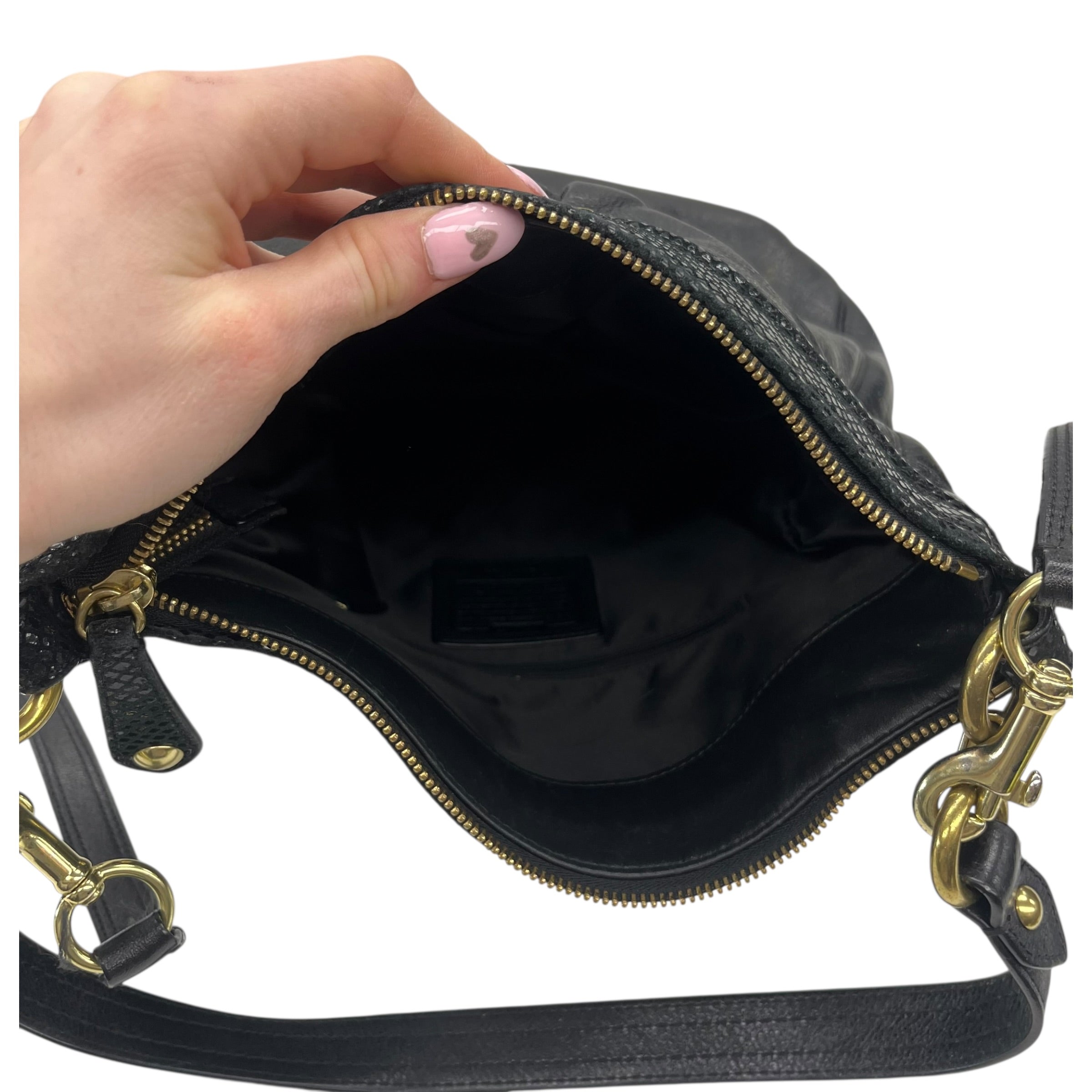 Crossbody Designer By Coach In Black, Size:Medium
