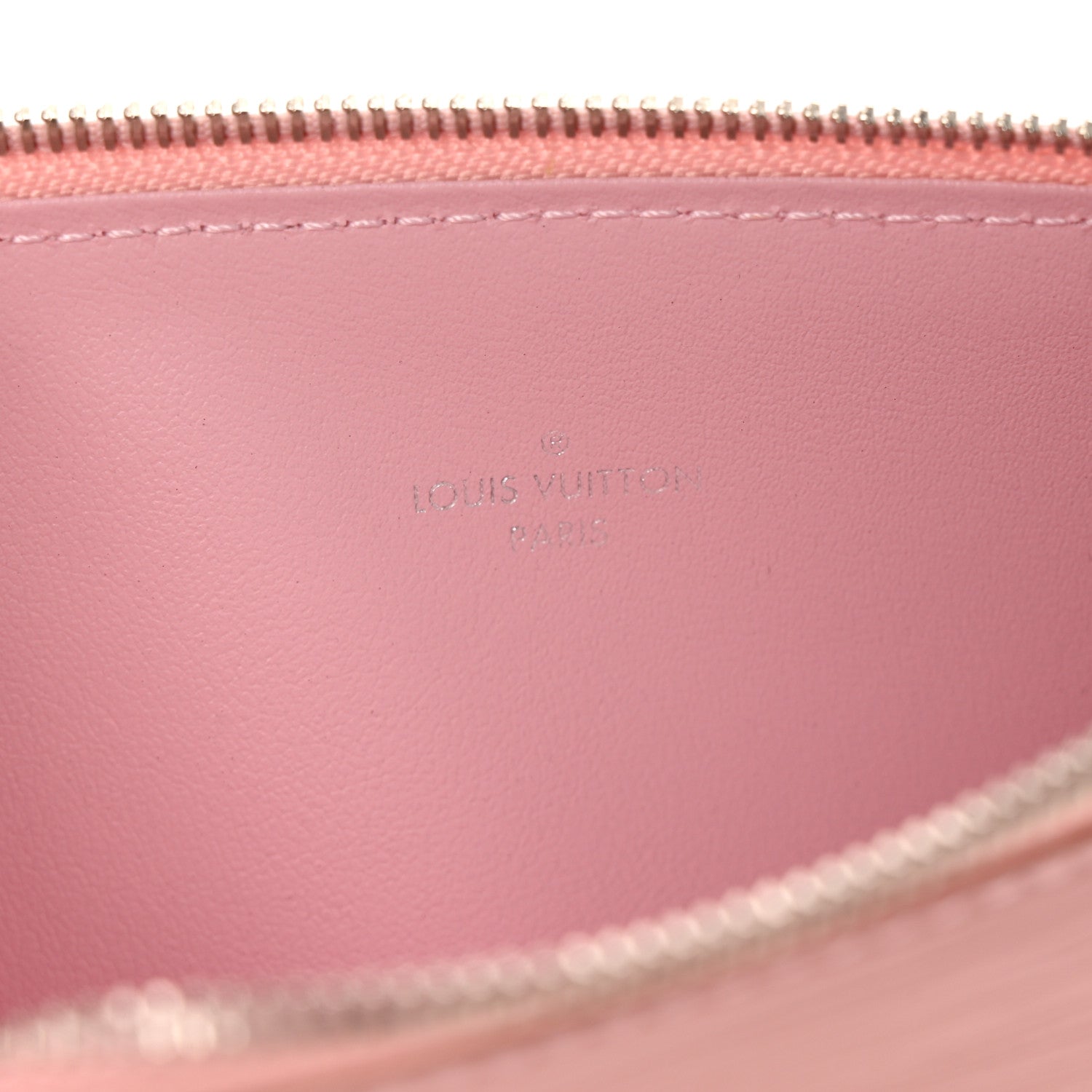 Epi Felicie Chain Wallet Zippered Insert Rose Ballerine