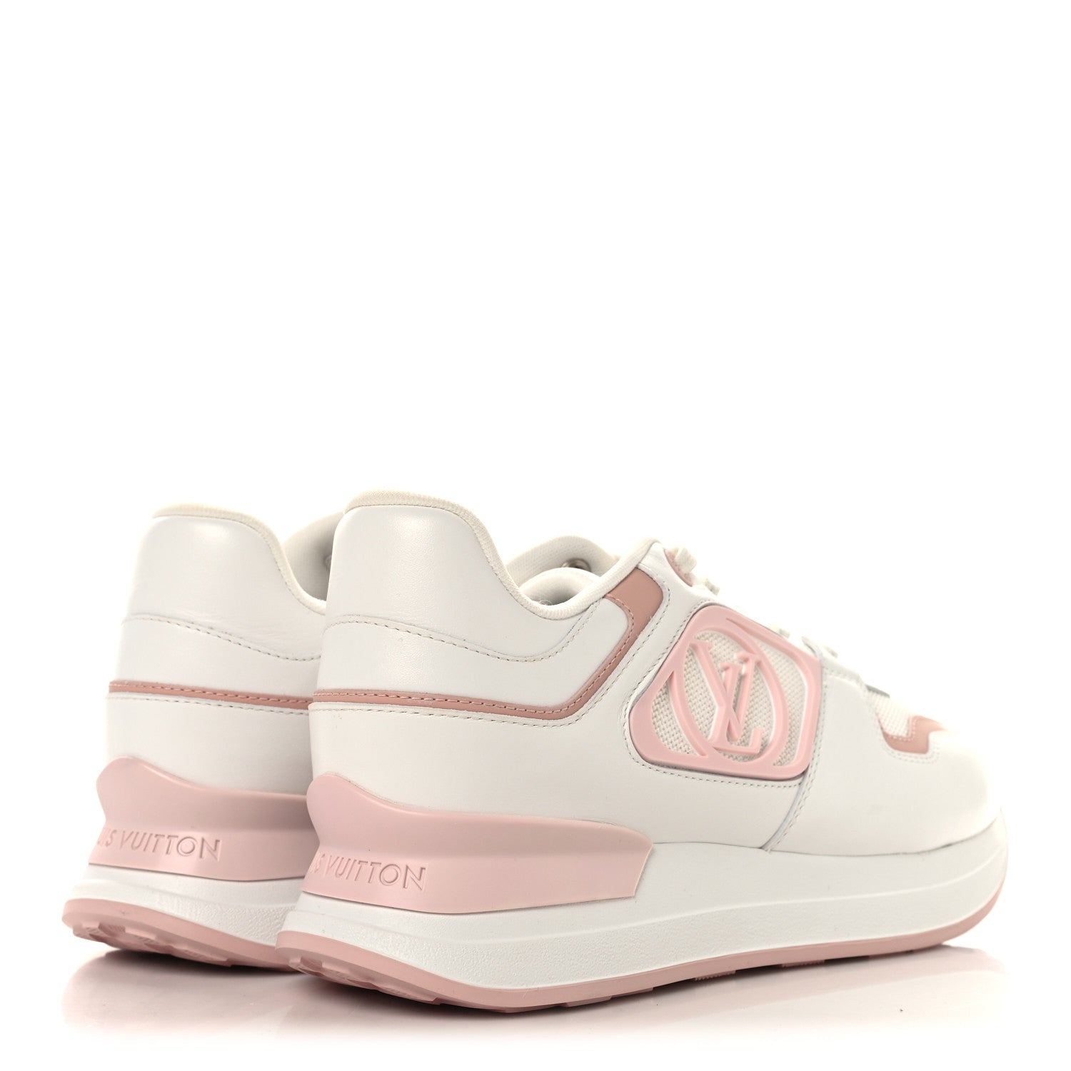 Calfskin Neo Run Away Sneakers 39 White Pink