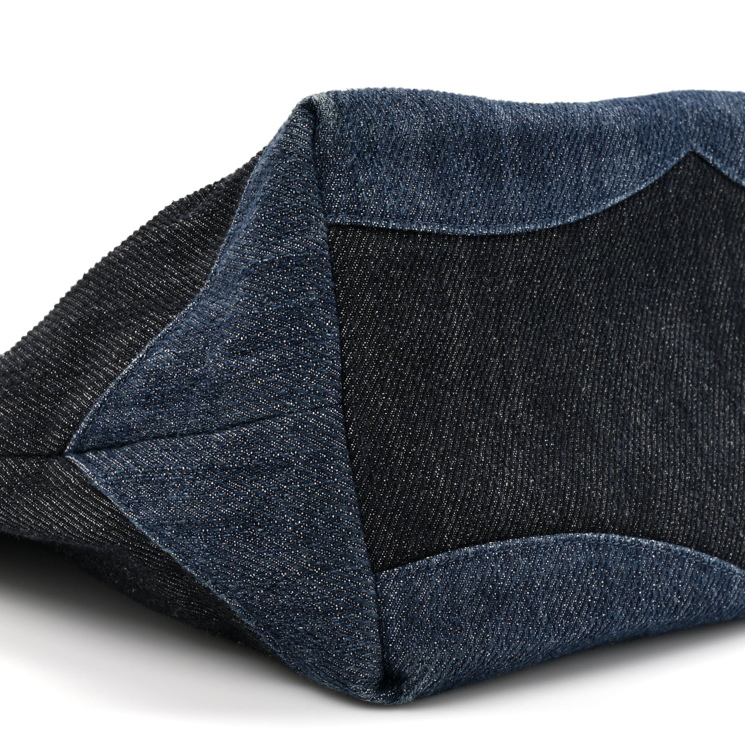Denim Large Two Tone CC Shopping Tote Blue