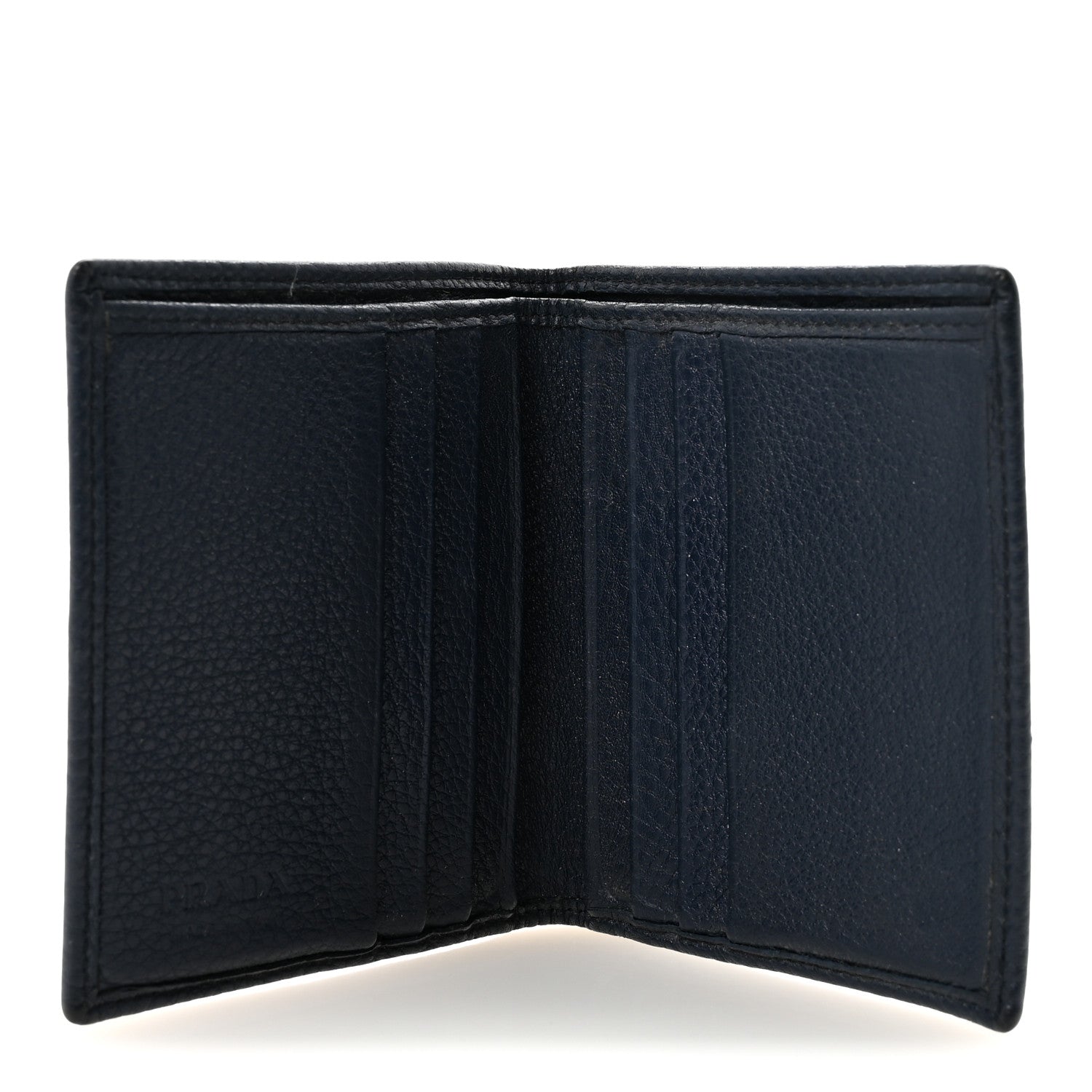 Vitello Daino Bi-Fold Wallet Navy
