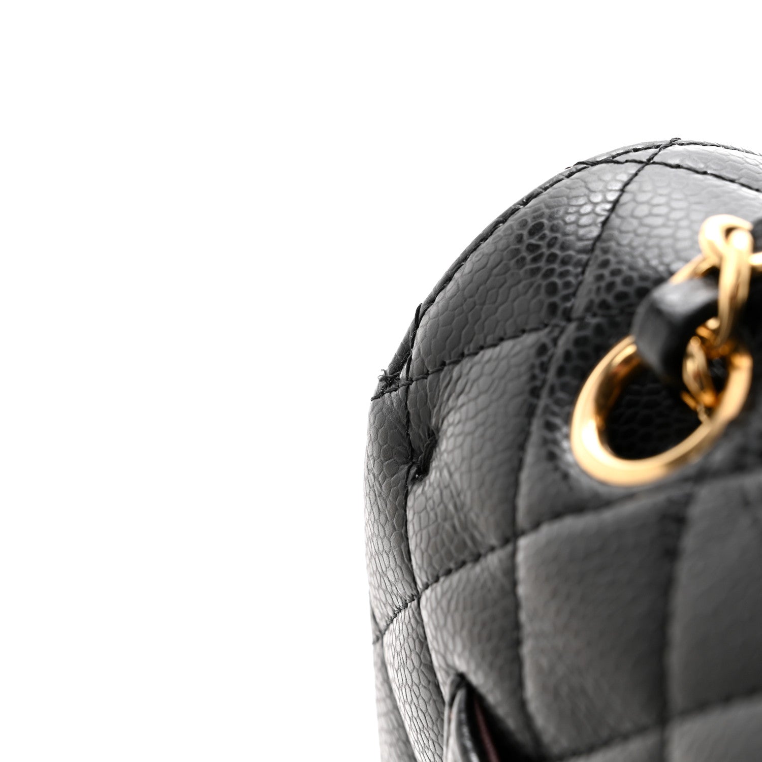 Caviar Quilted Small Double Flap Black