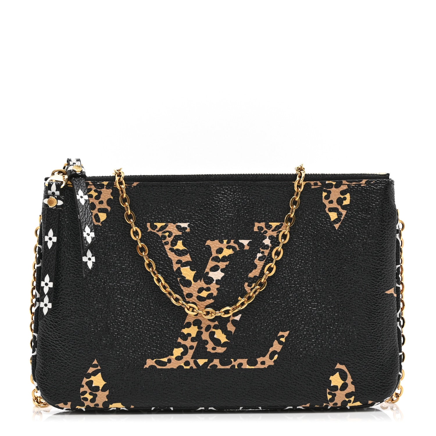 Monogram Giant Jungle Pochette Double Zip Black
