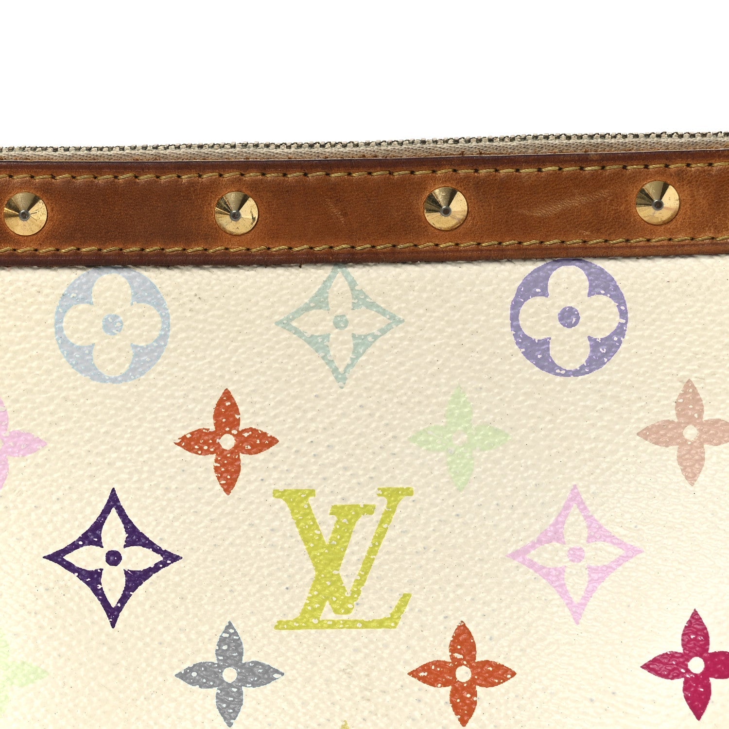Monogram Multicolor Pochette Accessories White