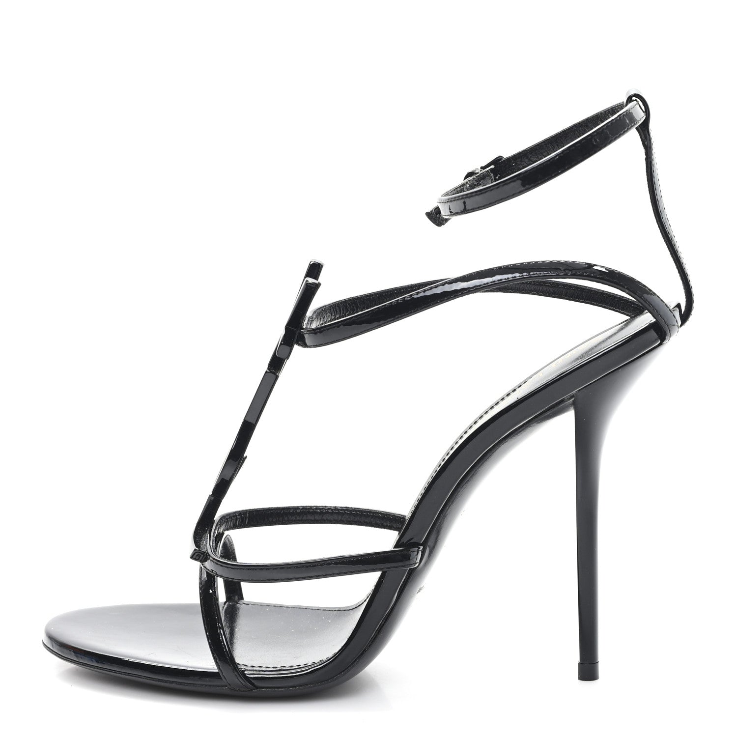Patent Cassandra 100 Ankle Strap Sandals 39.5 Black