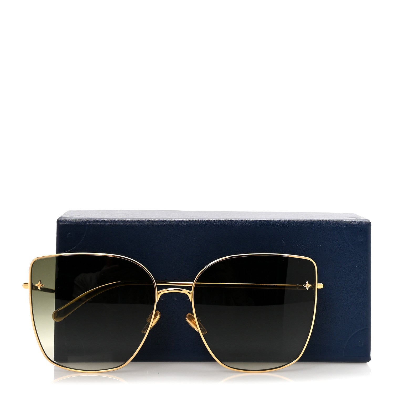 Metal LV Charm Cat Eye Sunglasses Z1720U Gold