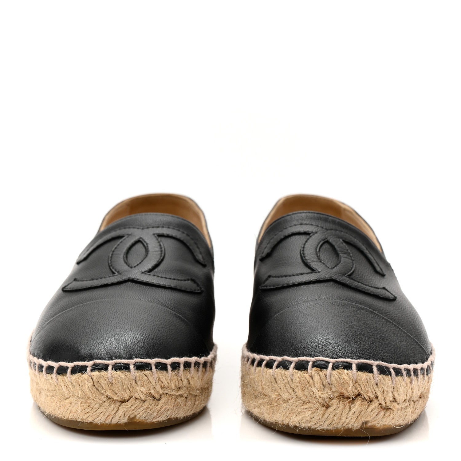 Lambskin CC Espadrilles 36 Black