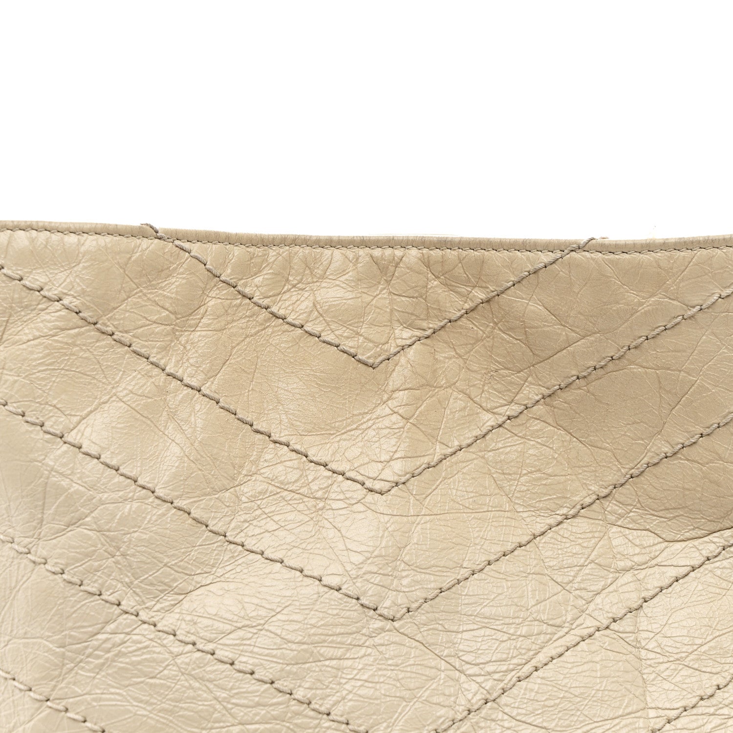 Crinkled Calfskin Matelasse Monogram Large Niki Shopper Tote Cream Soft