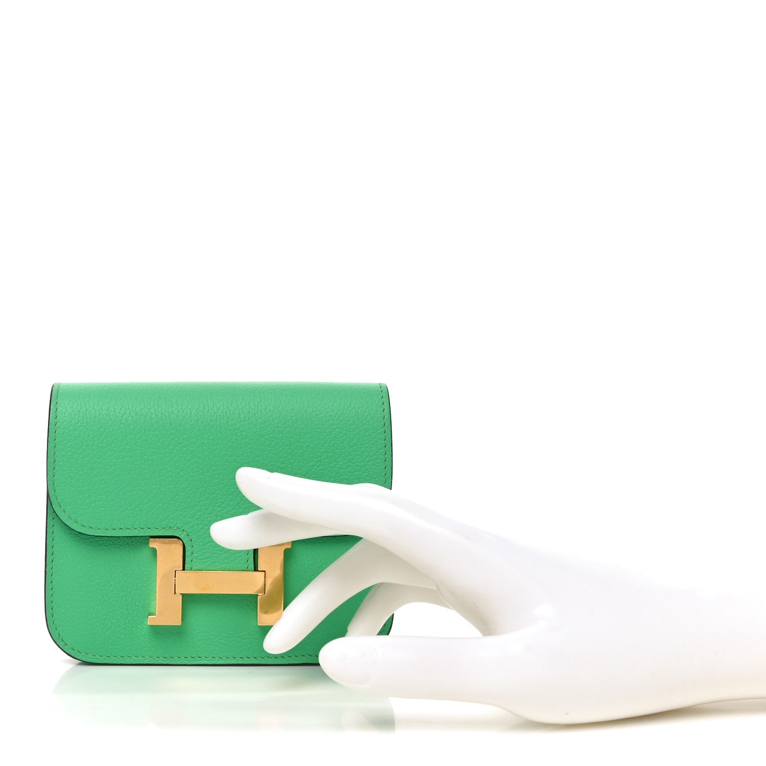 Evercolor Bi-Color Constance Slim Wallet Vert Comics Bleu Zellige