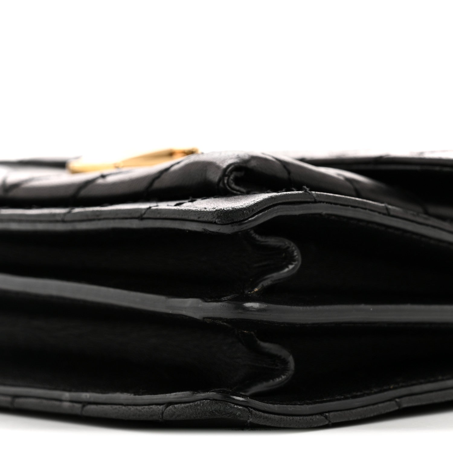 Lambskin Chevron Quilted Small High School Satchel Black