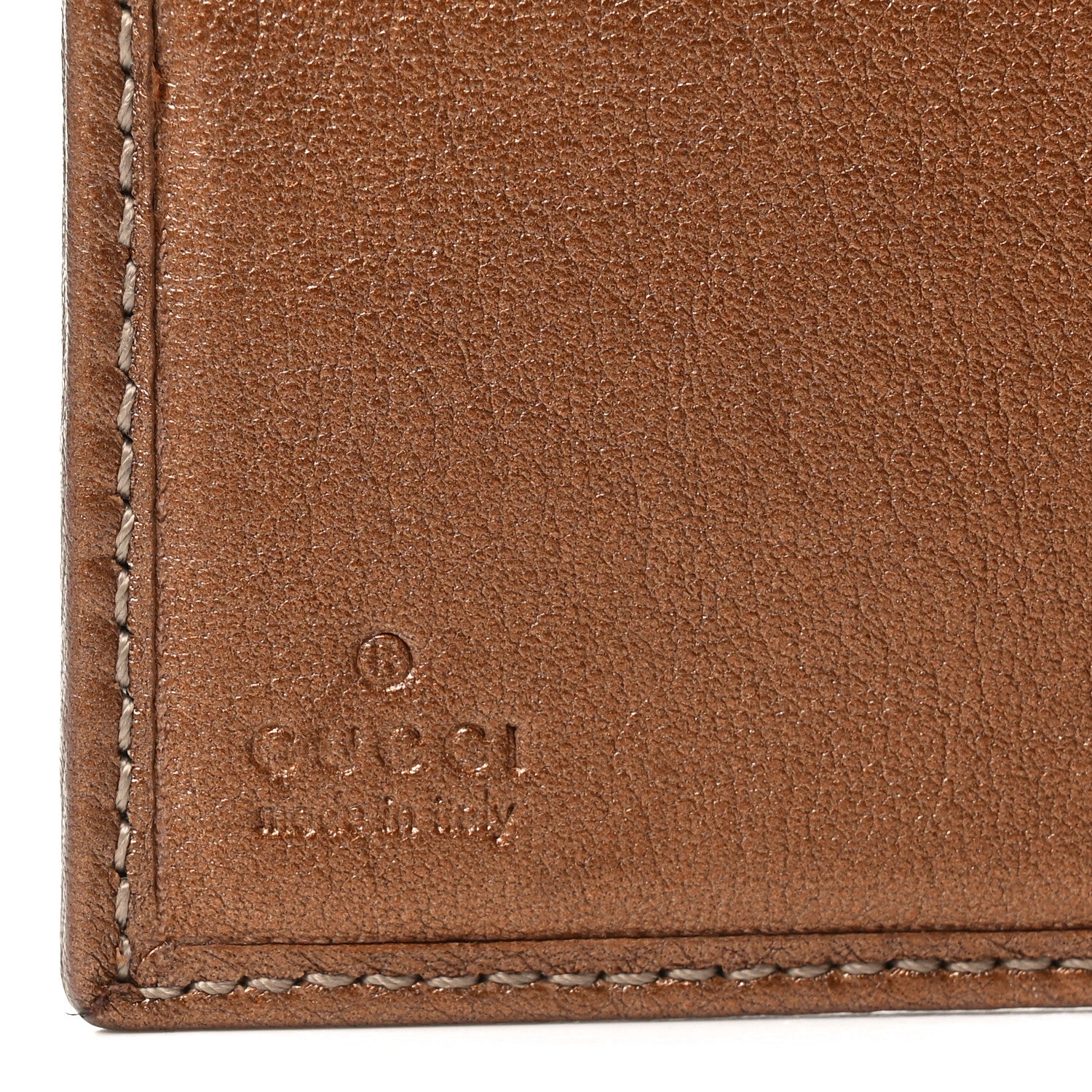 Metallic Calfskin Monogram Lovely Heart French Flap Wallet Bronze