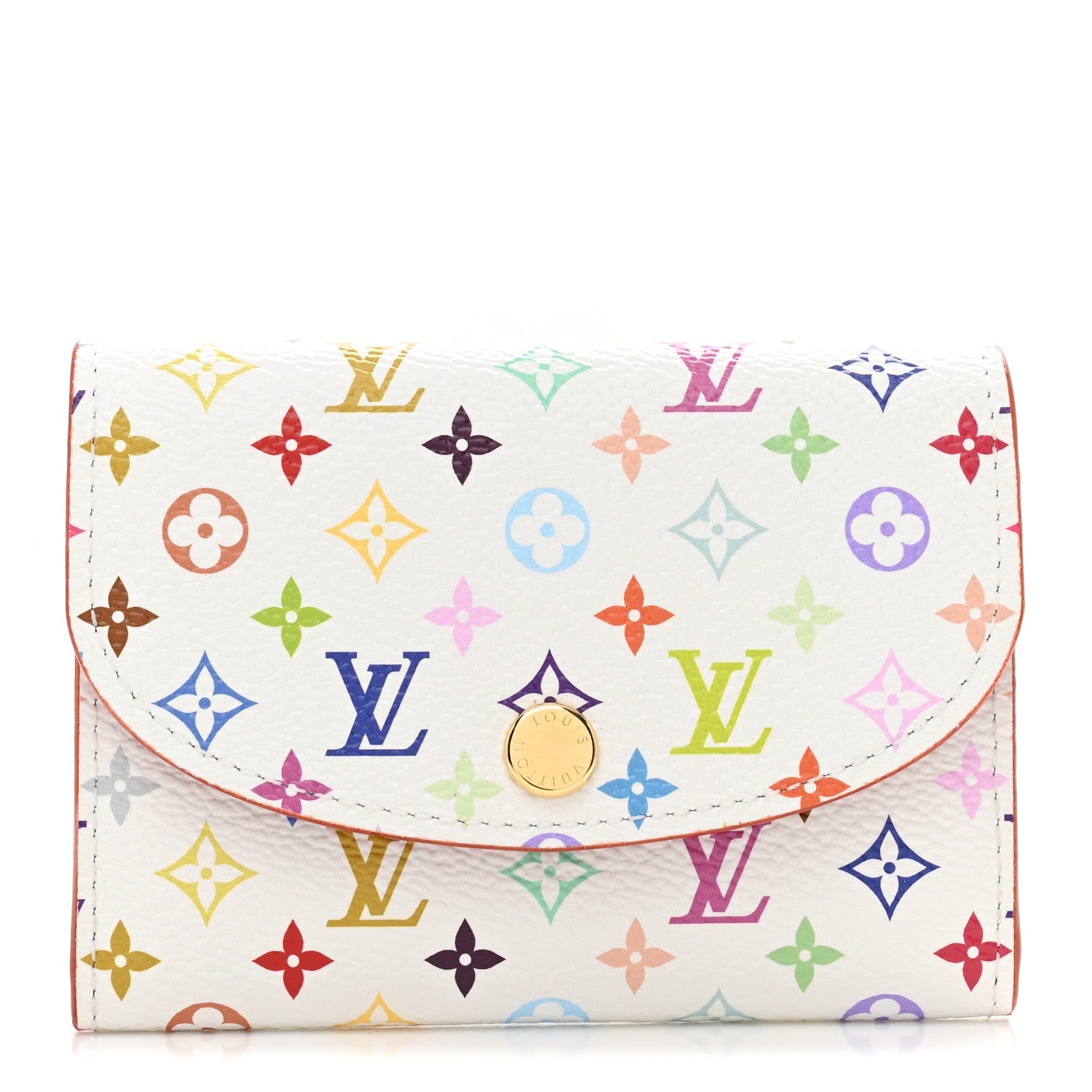 LV X TM Monogram Multicolor Rosalie Coin Purse White Kawaii Pink