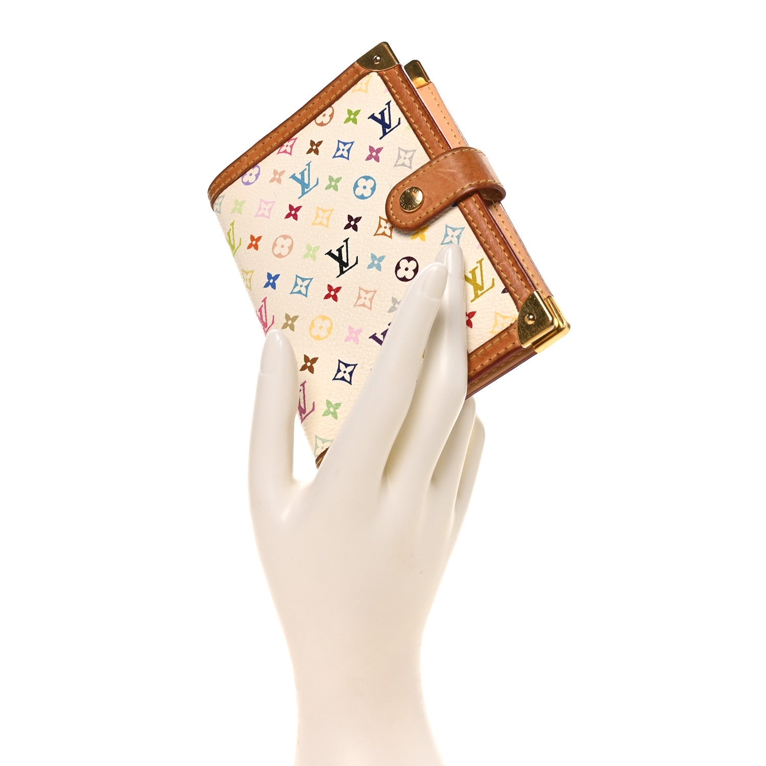 Monogram Multicolor Small Ring Agenda Cover White