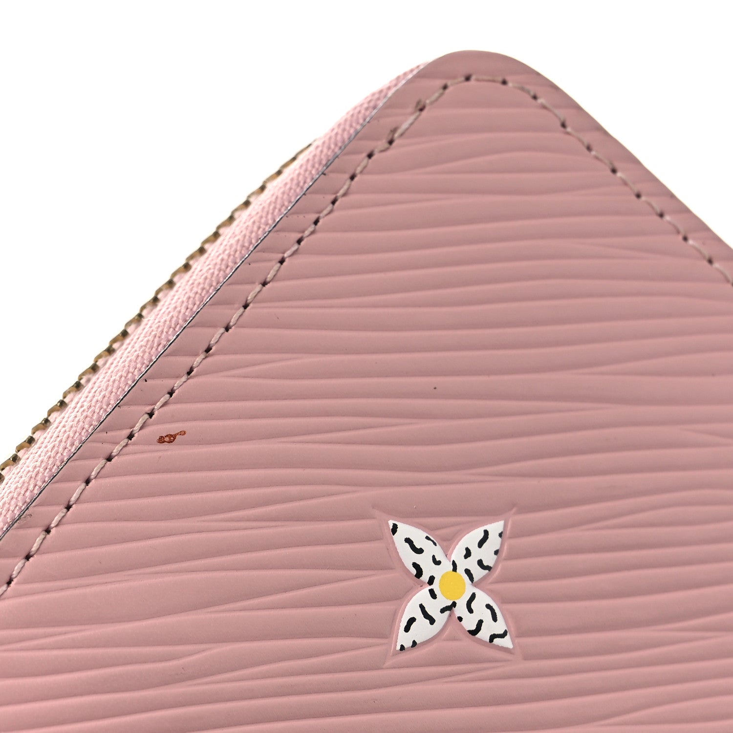 Epi Blooming Flowers Zippy Wallet Rose Ballerine