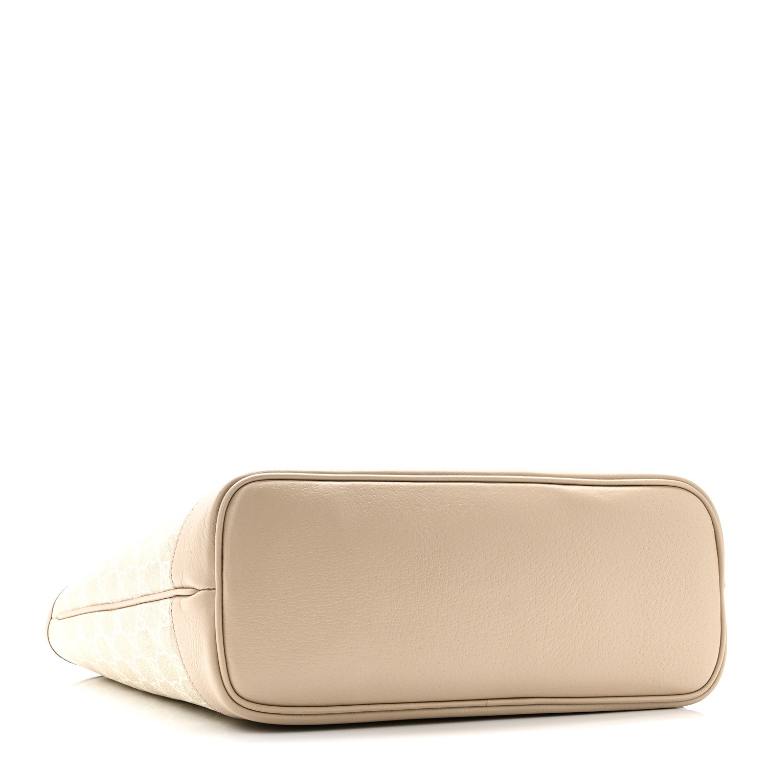 GG Supreme Monogram Textured Dollar Calfskin Small Ophidia Shoulder Tote Bag Beige Mystic White Oatmeal
