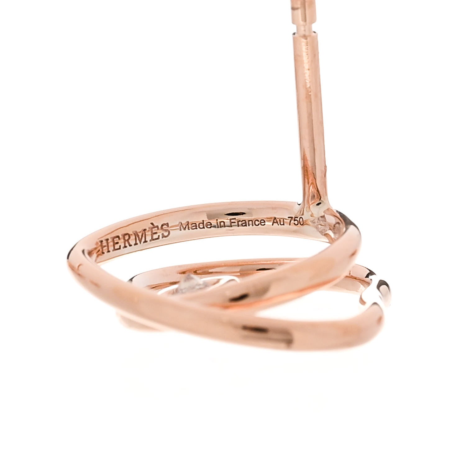 18K Rose Gold Diamond TPM Vertige Coeur Earrings