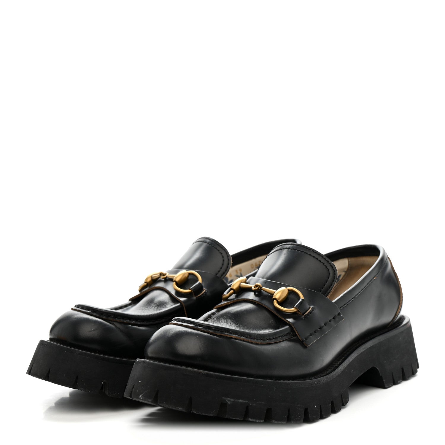 Cordovan Lux Womens Harald Horsebit 25mm Platform Loafers 39 Black
