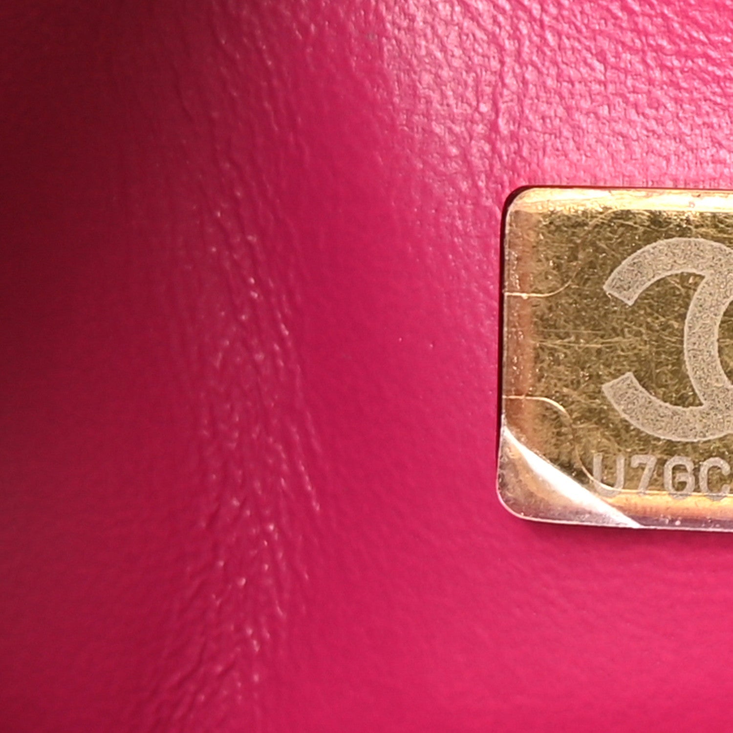 Lambskin Quilted Mini Pearl Crush Flap Fuchsia