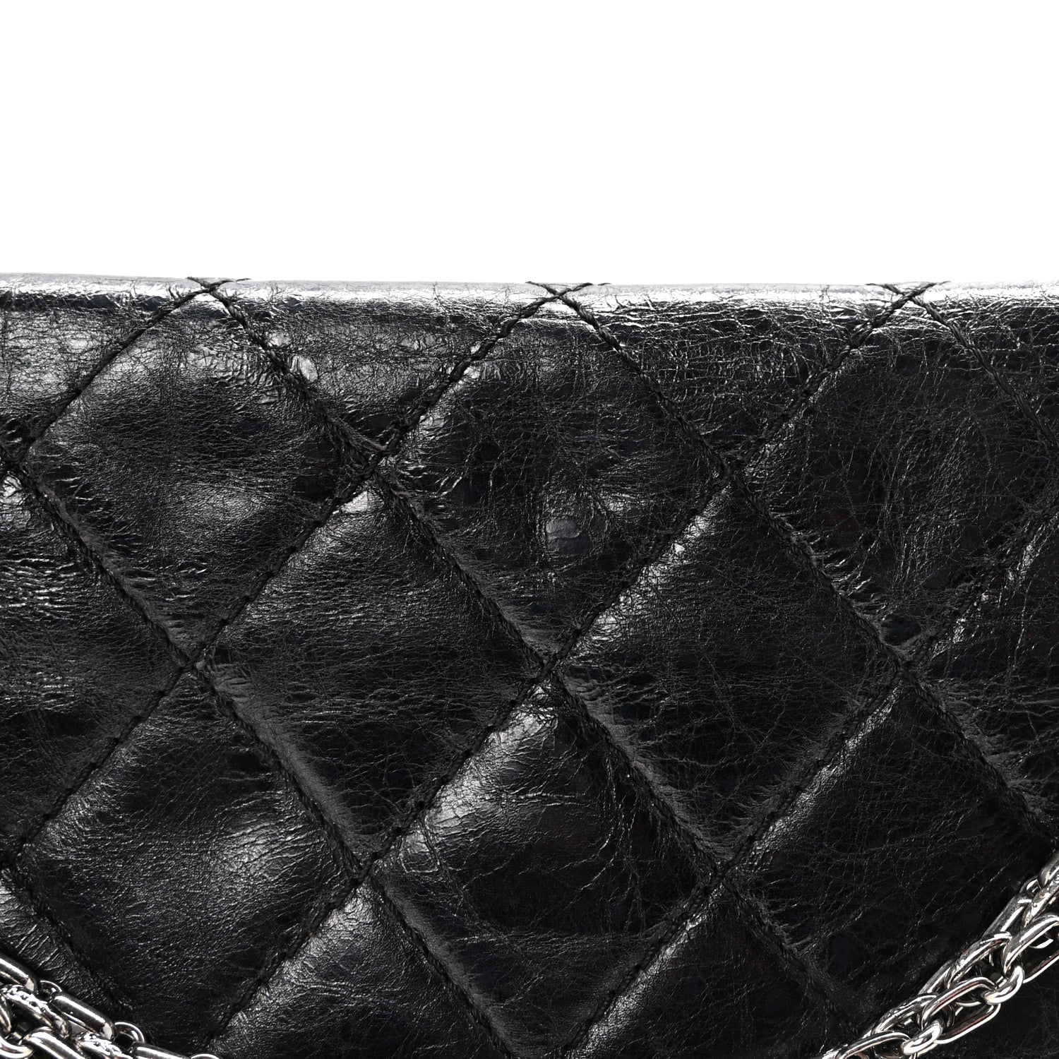 Aged Calfskin Quilted 2.55 Reissue 227 Flap Black