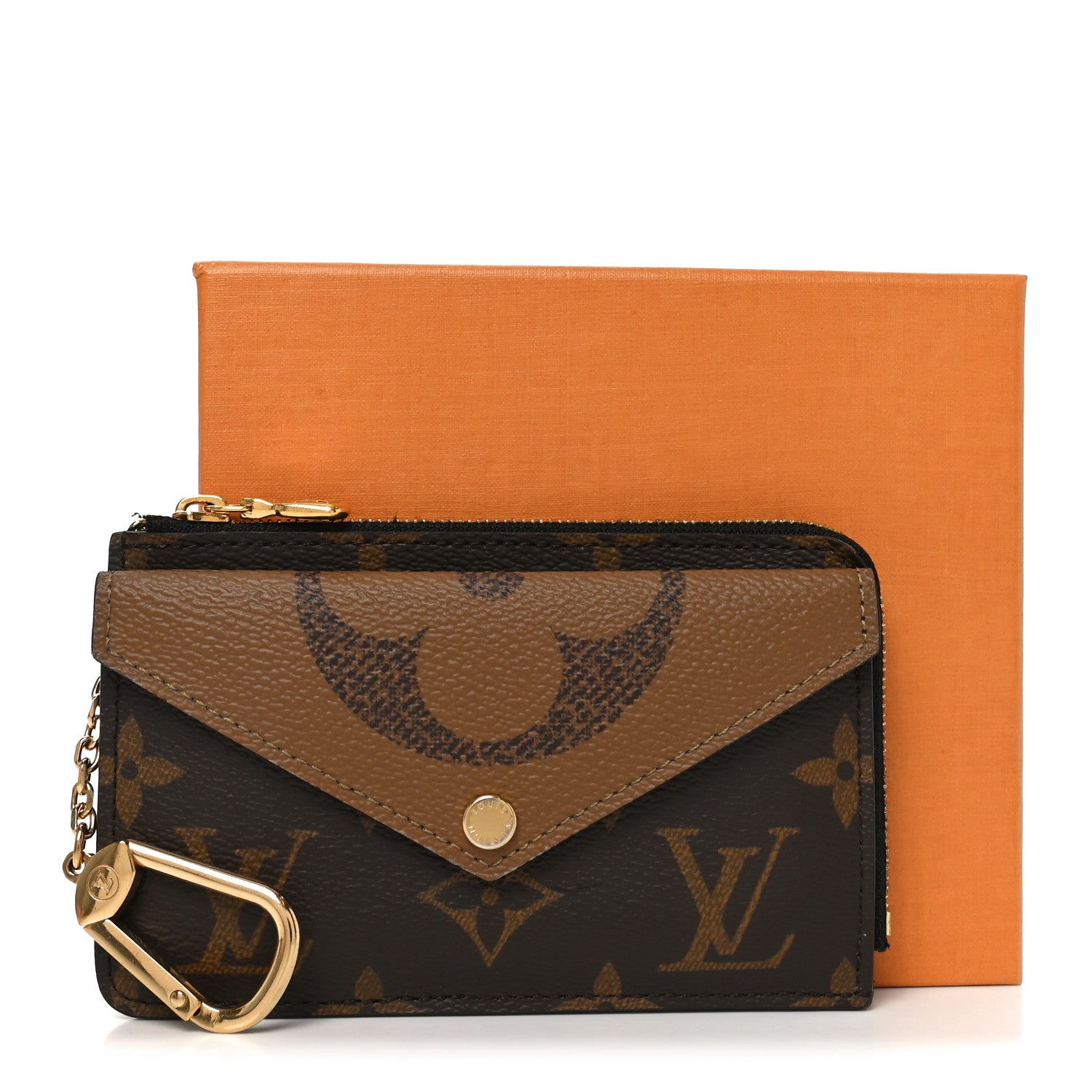 Reverse Monogram Recto Verso Card Holder Brown