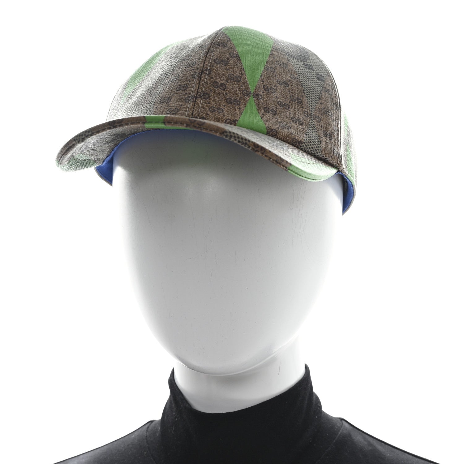 GG Supreme Monogram Mix Textured Patchwork Rhombus Baseball Hat XL Beige