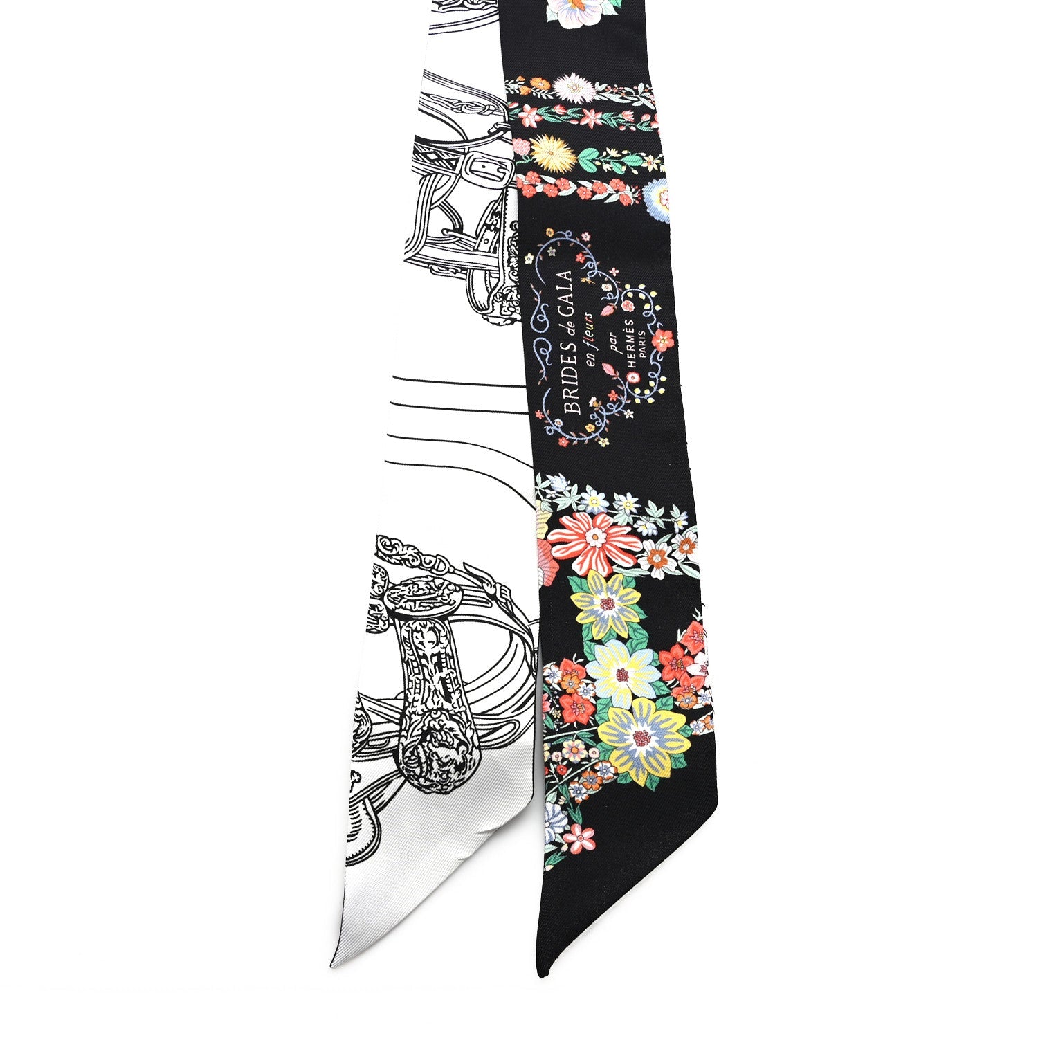 Silk Brides de Gala en Fleurs Twilly Black Multicolor White