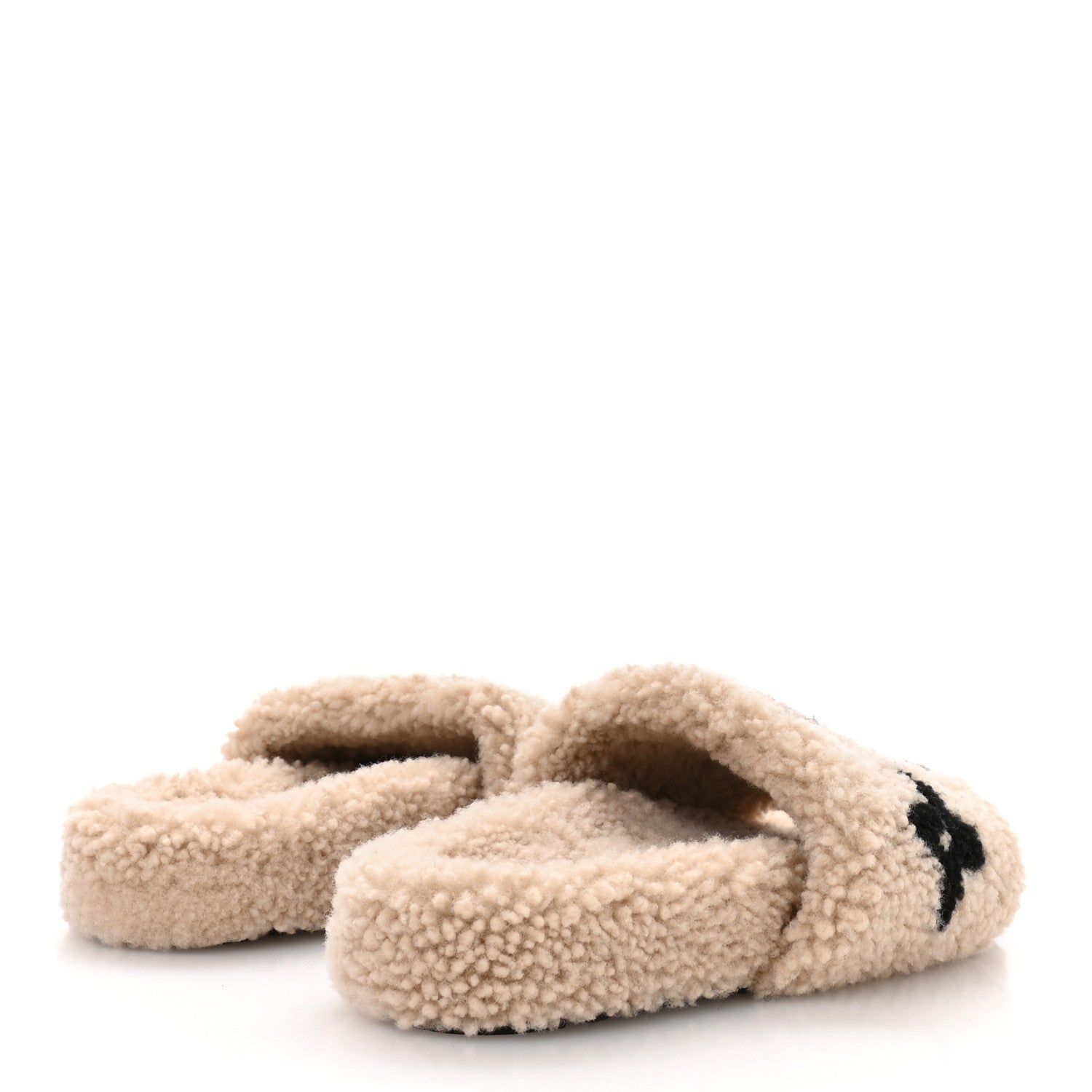 Shearling Bom Dia Flate Mules 39 Beige