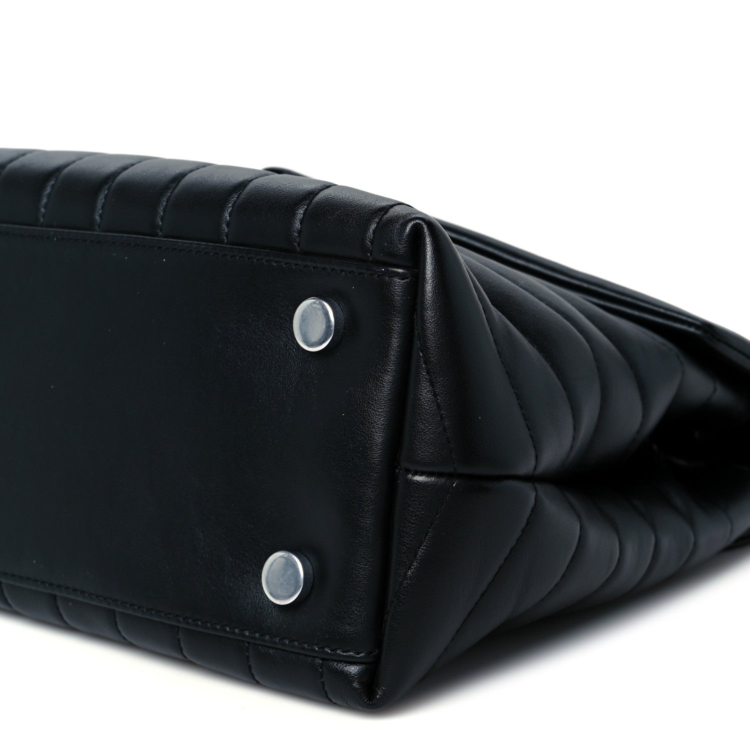 Calfskin Y Quilted Monogram Medium Loulou Satchel Black