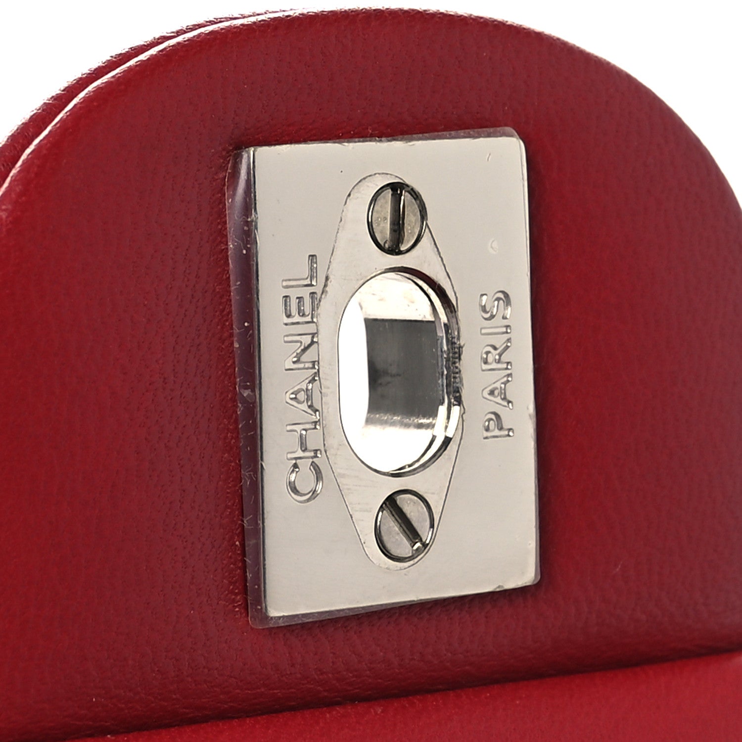 Lambskin Quilted Mini Rectangular Flap Red